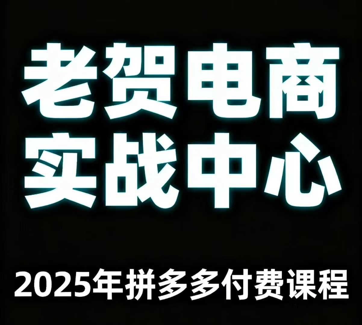 老贺电商2025年拼多多付费课程，用通俗易懂的方法告诉你多多怎么玩-驿想项目网