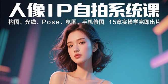 （15920期）人像IP自拍系统课：构图、光线、Pose、氛围、手机修图 15章实操学完即出片-驿想项目网