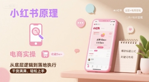 小红书原理以及详细实操流程，小红书电商教程-驿想项目网