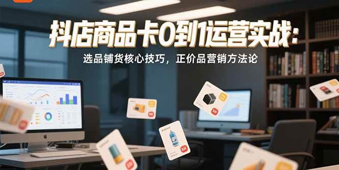 （15329期）抖店商品卡0到1运营实战：选品铺货核心技巧，正价品营销方法论-驿想项目网