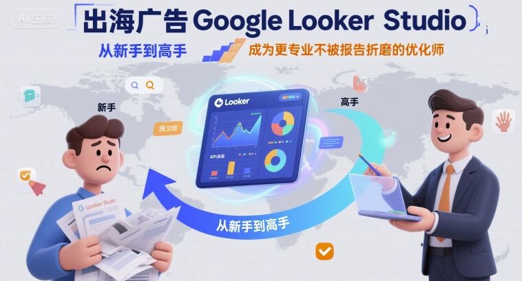 出海广告Google Looker Studio从新手到高手，成为更专业不被报告折磨的优化师-驿想项目网