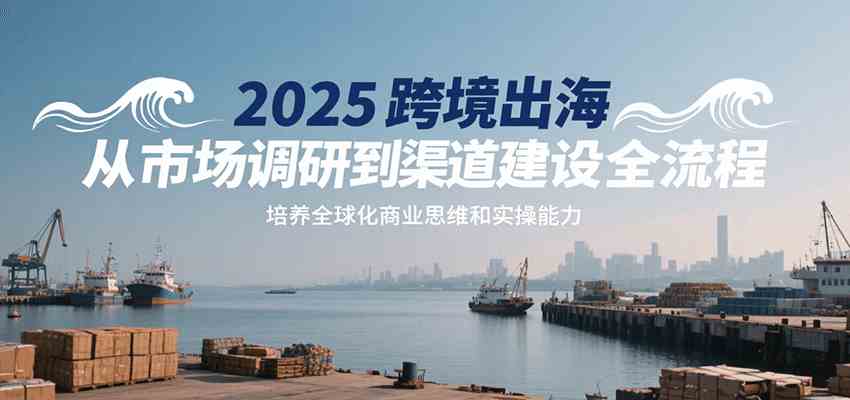 2025跨境出海从市场调研到渠道建设全流程，培养全球化商业思维和实操能力-驿想项目网