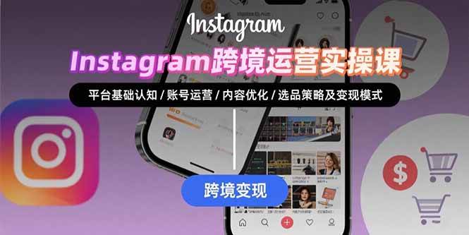 （15644期）Instagram跨境运营实战：平台认知/账号运营/内容优化/选品策略及变现模式-驿想项目网