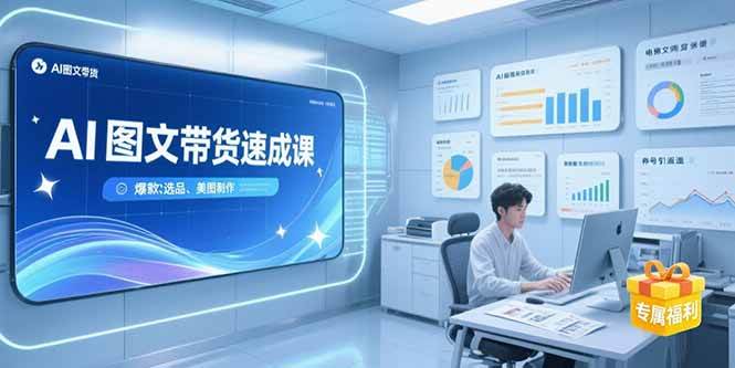 （15416期）AI图文带货速成课，养号引流秘籍，爆款选品策略，美图制作全流程-驿想项目网