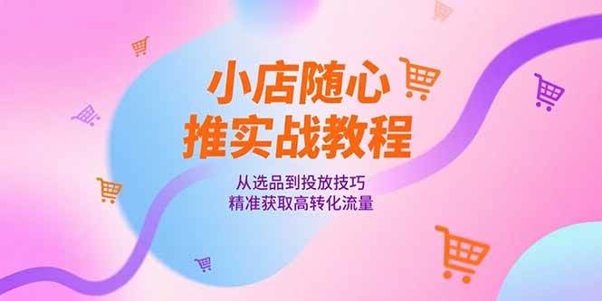 （15205期）小店随心推实战教程，从选品到投放技巧，精准获取高转化流量-驿想项目网