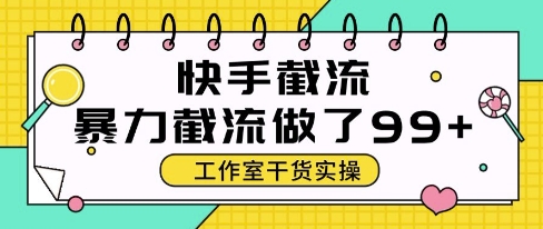 快手暴力截流玩法，全自动无需人工，每日单号50+精准客资【揭秘】-驿想项目网