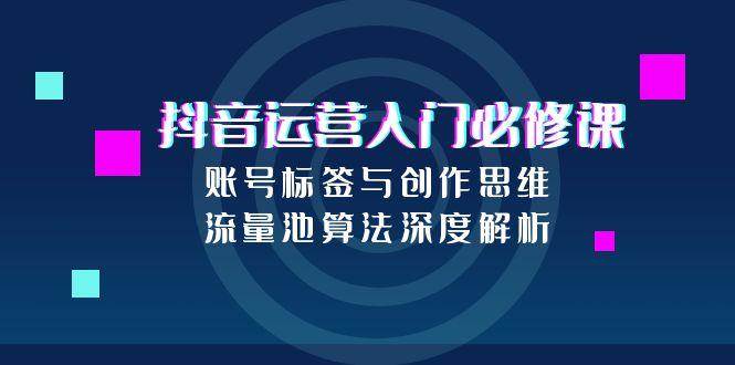 （15149期）抖音运营入门必修课，账号标签与创作思维，流量池算法深度解析-驿想项目网
