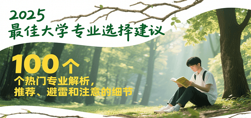 2025最佳大学专业选择建议，100个热门专业解析，推荐、避雷和注意的细节-驿想项目网