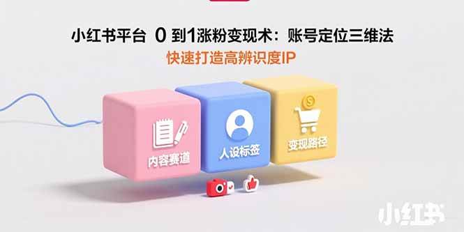 （15656期）小红书平台0到1涨粉变现术：账号定位三维法，快速打造高辨识度IP-驿想项目网