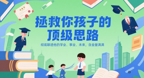 付费文章：拯救你孩子的顶级思路，彻底聊透他的学业、事业、未来，含金量满满-驿想项目网