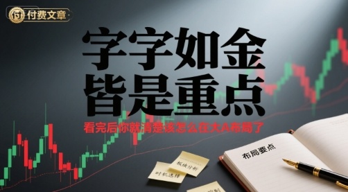 付费文章：字字如金 皆是重点， 看完后 你就清楚该怎么在大A布局了-驿想项目网