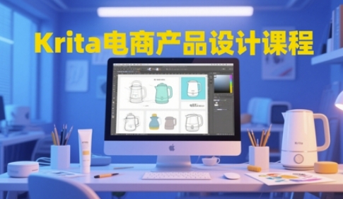 Krita电商产品设计课程，掌握从工具使用到创意落地的全链路设计能力-驿想项目网