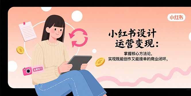 （15636期）小红书设计运营变现：掌握核心方法论，实现既能创作又能接单的商业闭环-驿想项目网