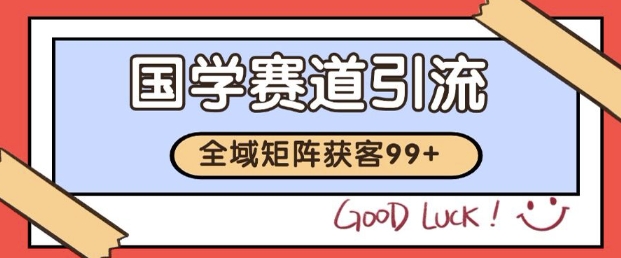 小红书某音国学赛道引流获客 自热矩阵日引200+【揭秘】-驿想项目网