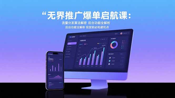 （15567期）无界推广爆单启航课：流量分发算法解密 后台功能全解析 投放前必知避坑点-驿想项目网