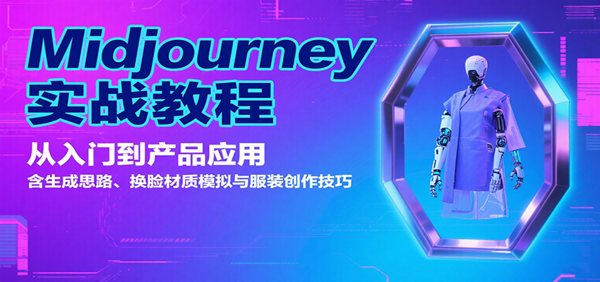 Midjourney实战教程：从入门到产品应用，含生成思路、换脸材质模拟与服装创作技巧-驿想项目网