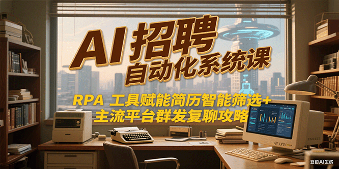 AI招聘自动化系统课，RPA工具赋能简历智能筛选+主流平台群发复聊全攻略-驿想项目网