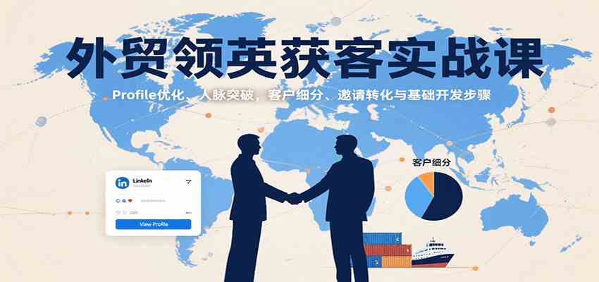 外贸领英获客实战课：Profile优化、人脉突破，客户细分、邀请转化与基础开发步骤-驿想项目网