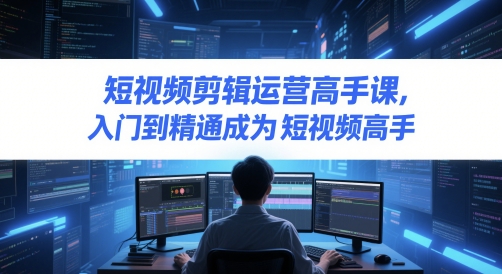 短视频剪辑运营高手课，入门到精通成为短视频高手-驿想项目网