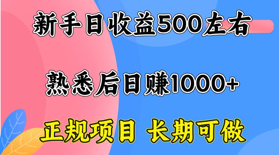 （15978期）一台电脑，前期日收益300-500，熟练后日入1000左右-驿想项目网