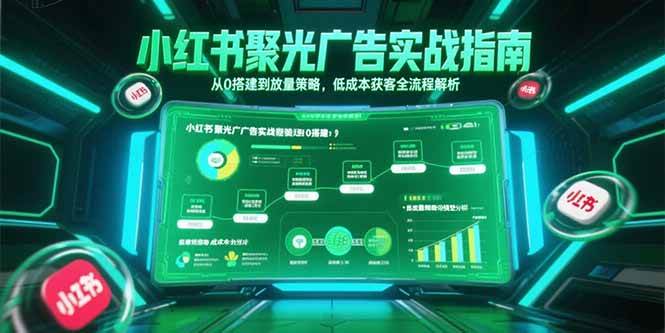 （15248期）小红书聚光广告实战指南，从0搭建到放量策略，低成本获客全流程解析-驿想项目网