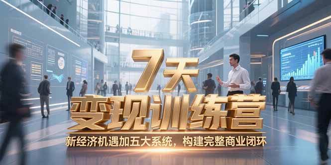 （15200期）7天咨询师变现训练营，新经济机遇加五大系统，构建完整商业闭环-驿想项目网
