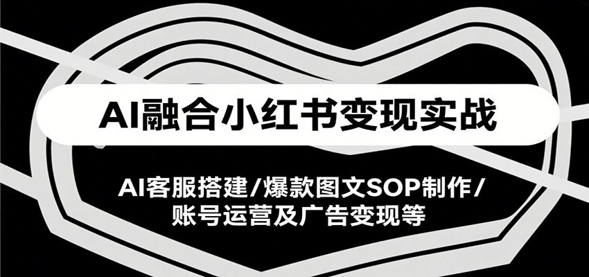 AI融合小红书变现实战课，AI客服搭建/爆款图文SOP制作/账号运营及广告变现等-驿想项目网