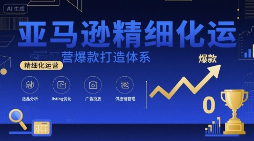 亚马逊精细化运营爆款打造体系，视频课+全套资料文档-驿想项目网