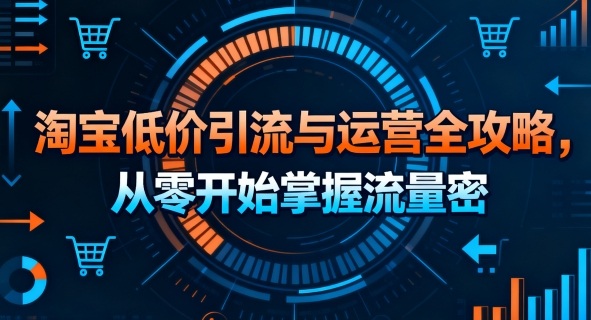 淘宝低价引流与运营全攻略，从零开始掌握流量密码-驿想项目网