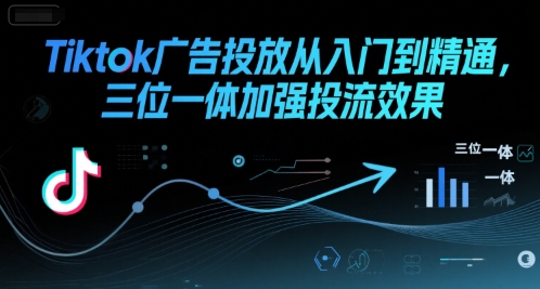 Tiktok广告投放从入门到精通，三位一体加强投流效果-驿想项目网