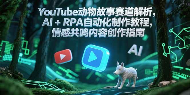 （15174期）YouTube动物故事赛道解析，AI+RPA自动化制作教程，情感共鸣内容创作指南-驿想项目网