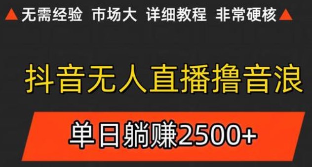 抖音无人直播6.0 简单无脑可矩阵 每天两小时轻松躺赚500+-驿想项目网