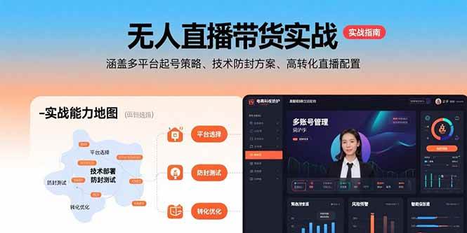 （15622期）无人直播带货实战，涵盖多平台起号策略、技术防封方案、高转化直播配置-驿想项目网