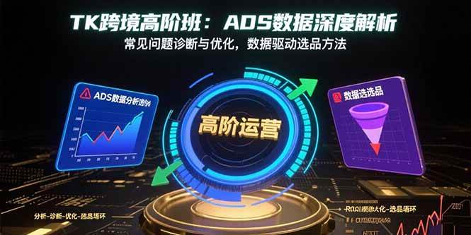 （15809期）TK跨境高阶班：ADS数据深度解析，常见问题诊断与优化，数据驱动选品方法-驿想项目网