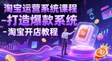 淘宝运营系统课程-打造爆款系统-淘宝开店教程-驿想项目网