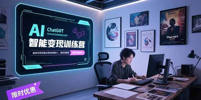（15389期）AI智能变现训练营，ChatGPT写作变现，电影解说制作，图文带货方法论-驿想项目网