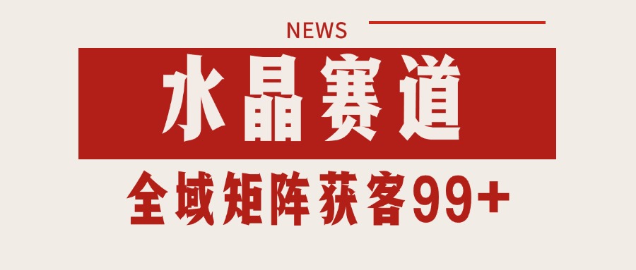 小红书某音水晶赛道引流获客 自热矩阵日引200+-驿想项目网