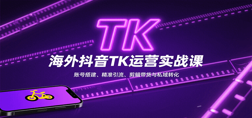 海外抖音TK运营实战课：账号搭建、精准引流、剪辑带货与私域转化-驿想项目网