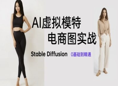 AI虚拟模特电商图实战，AI绘画Stable Diffusion 0基础到精通-驿想项目网