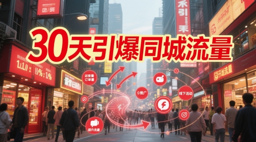30天引爆同城流量：团购篇 认知篇 流量篇 来客篇 达人篇 老板人设IP篇 投流篇-驿想项目网