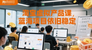 淘宝虚拟产品课，蓝海项目依旧稳定-驿想项目网