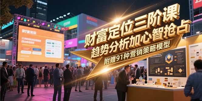 （15219期）财富定位三阶课，趋势分析加心智抢占，附赠91种营销策略模型-驿想项目网