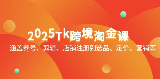（14638期）2025Tk跨境淘金课：涵盖养号、剪辑、店铺注册到选品、定价、营销等-驿想项目网