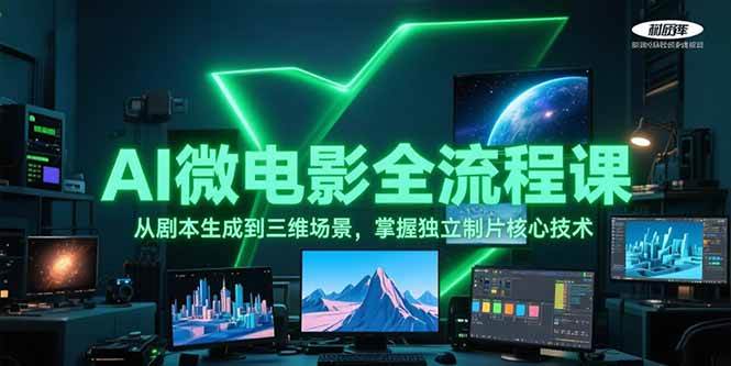 （15195期）AI微电影全流程课，从剧本生成到三维场景，掌握独立制片核心技术-驿想项目网