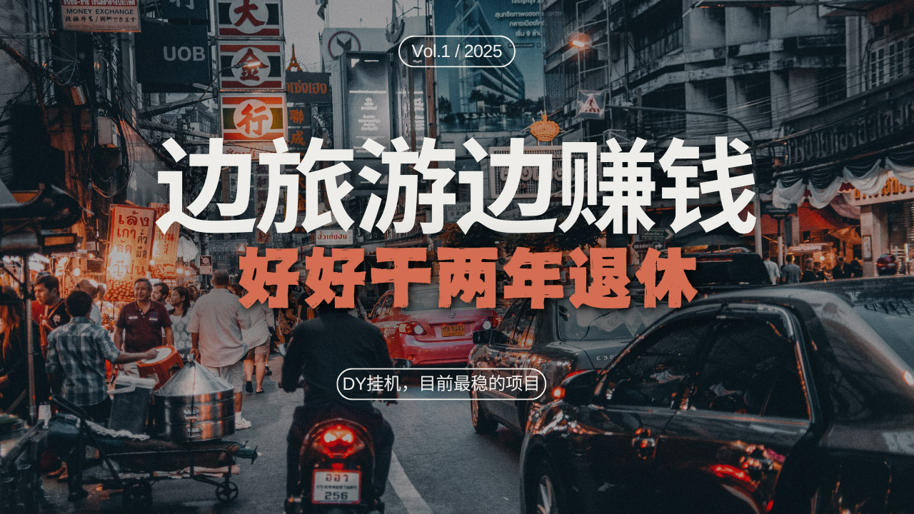 （13457期）DY目前最稳的项目，矩阵放大边旅游边赚钱，好好好干两年退休-驿想项目网