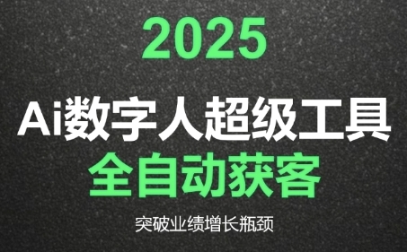 2025Ai数字人工具自动获客，教你借AI重塑获客流程，突破业绩增长瓶颈-驿想项目网