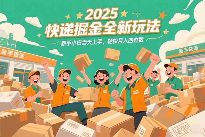 （15244期）2025快递掘金全新玩法，新手小白当天上手，轻松月入四位数！-驿想项目网