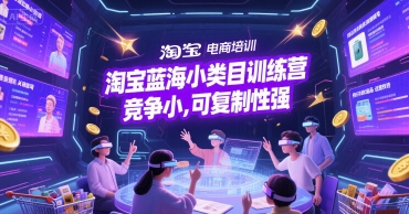 淘宝蓝海小类目训练营， 竞争小，可复制性强-驿想项目网