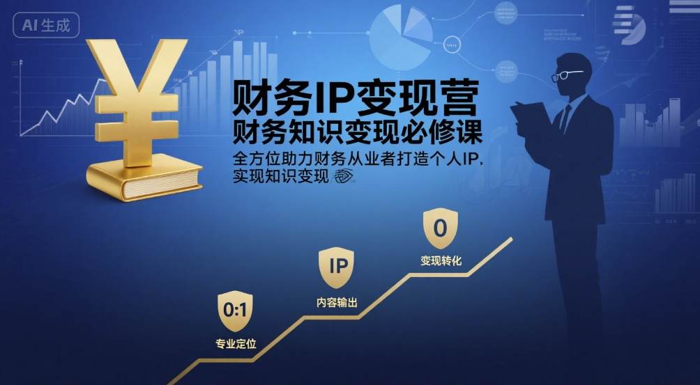 财务IP变现营，财务知识变现必修课，全方位助力财务从业者打造个人IP，实现知识变现-驿想项目网