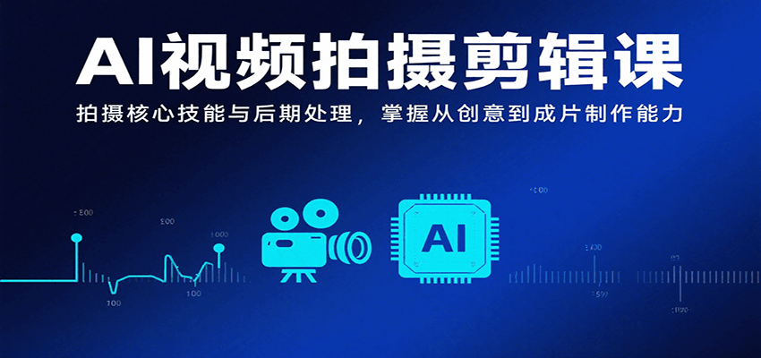 AI视频拍摄剪辑课，拍摄核心技能与后期处理，掌握从创意到成片制作能力-驿想项目网